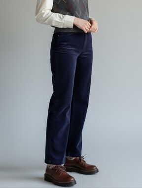 Babaton Navy Corduroy Pants